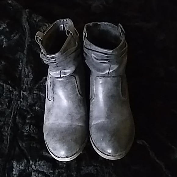 Stone washed grey boots - Picture 1 of 3